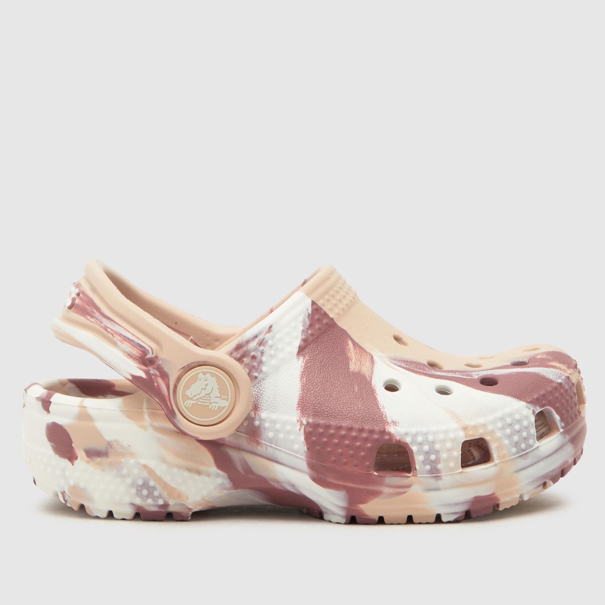 Crocs rózsaszín multi classic márványozott klumpa lány kisgyermek szandál