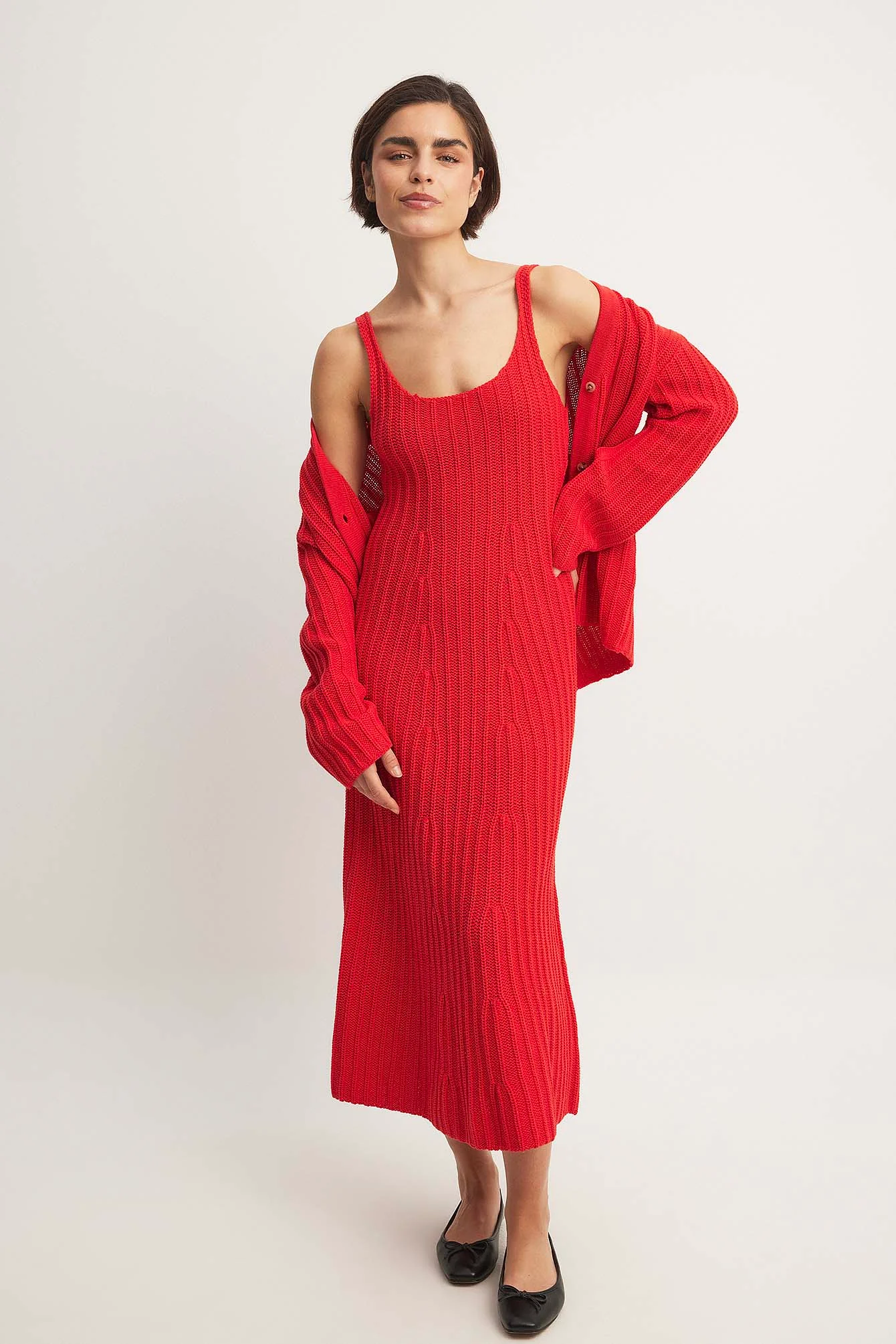 Gestricktes Midi-Kleid