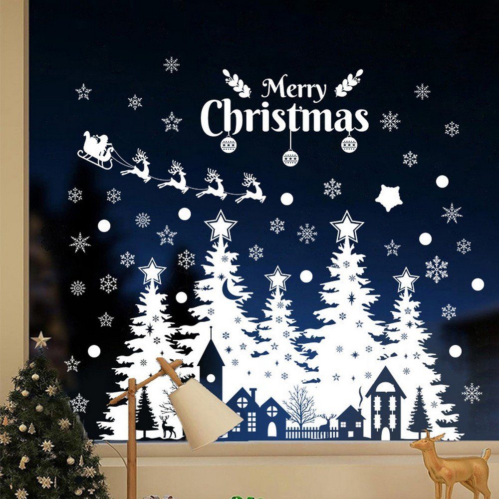 Fenstersticker Weihnachtsaufkleber Dekorative Weihnachtsbaum Aufkleber Weihnachten, Ronner UG