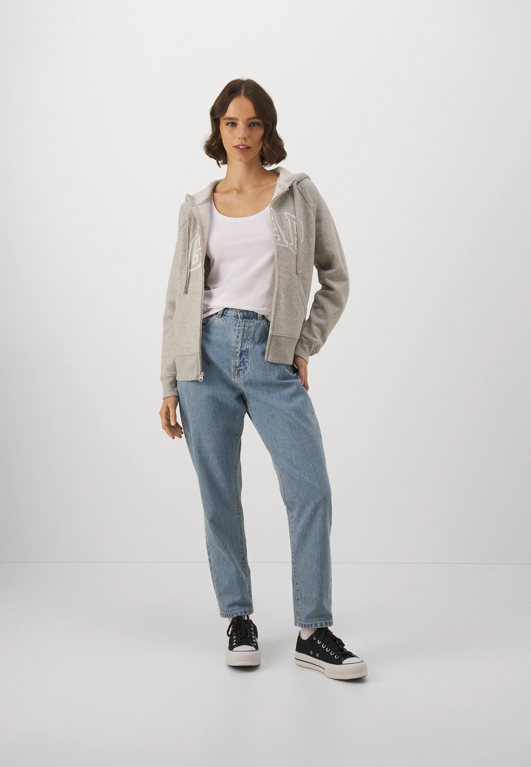 GAP Petite HERITAGE - Sudadera con cremallera