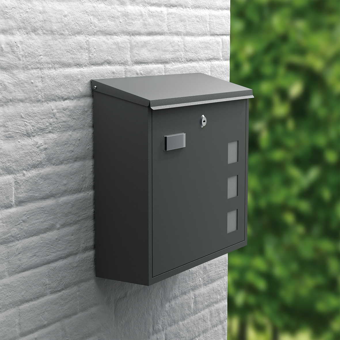 Basi Briefkasten - BK 350M - Stahl matt anthrazit