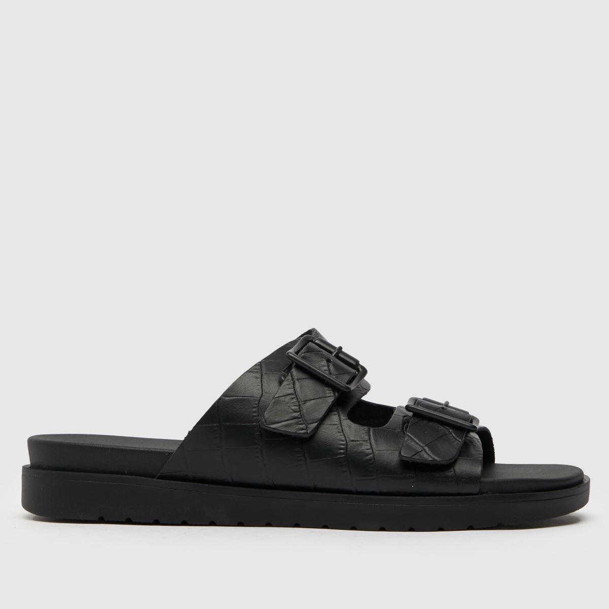 Schuh Trista Croc Croc csatos talpú szandál fekete színben