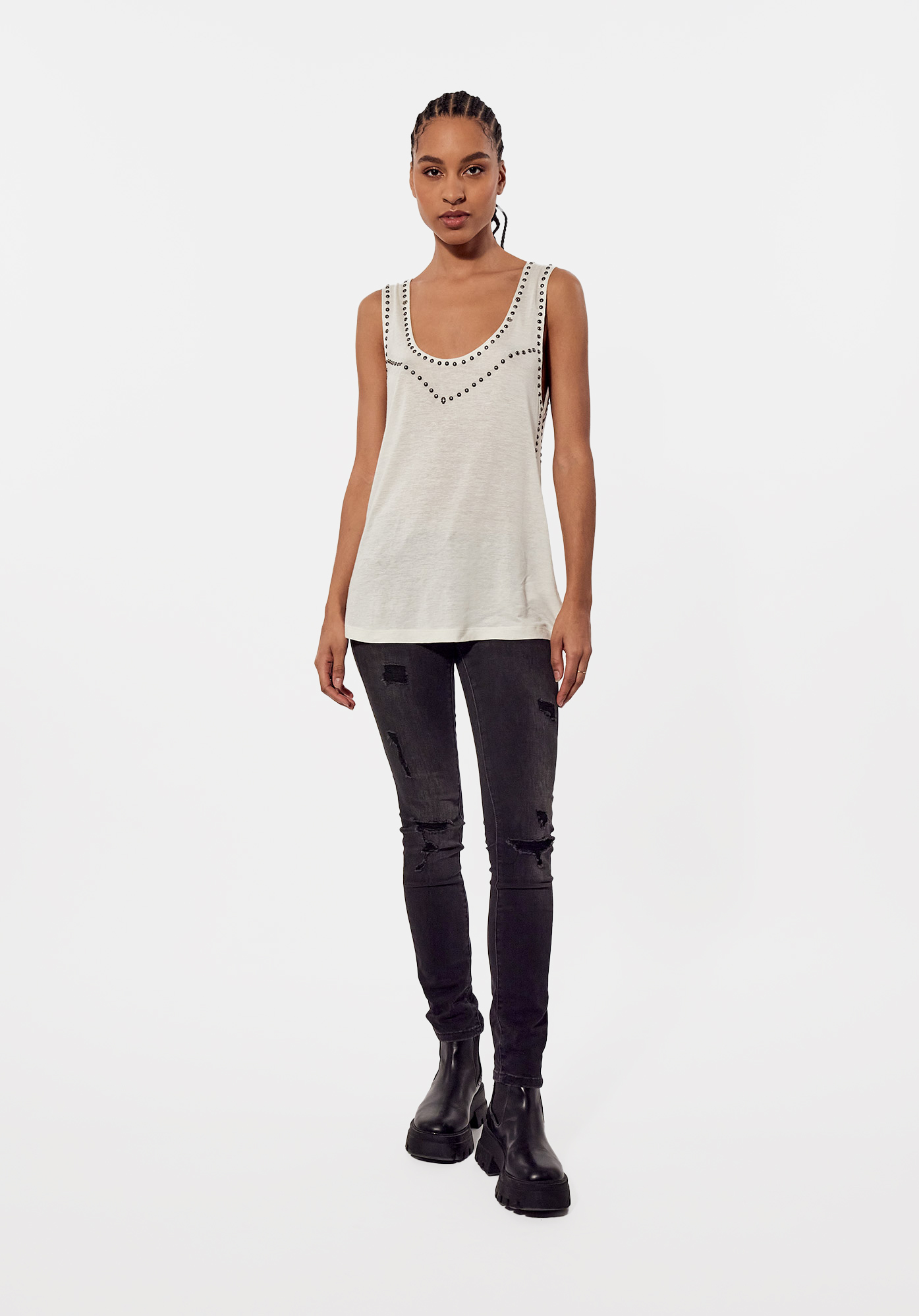 KEBAR  Débardeur blanc Femme