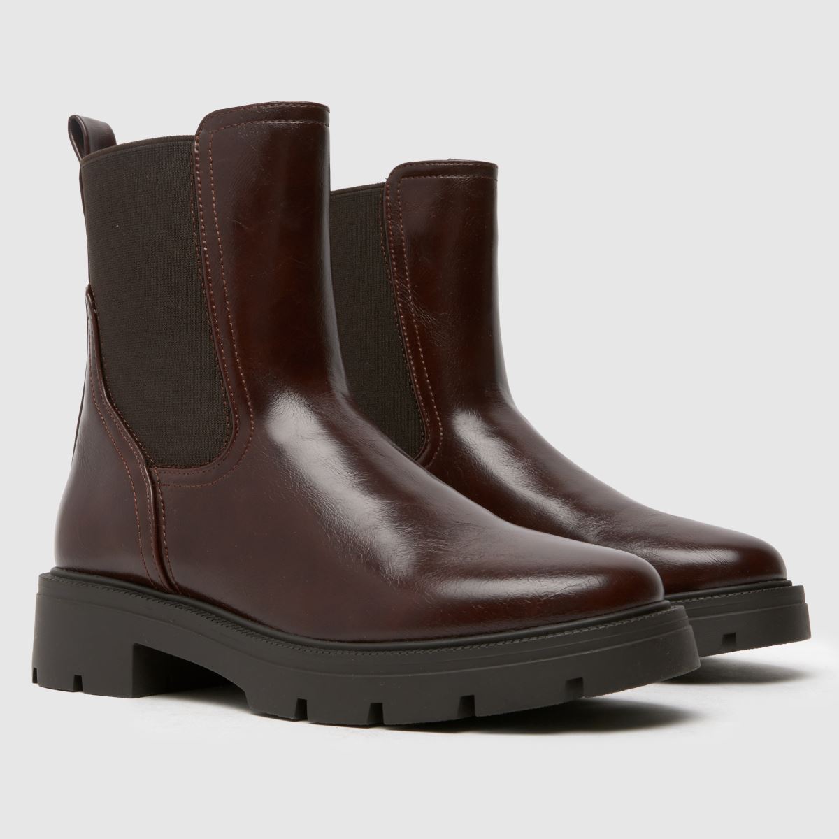 Schuh Alma – Bruna, grova chelsea-stövlar