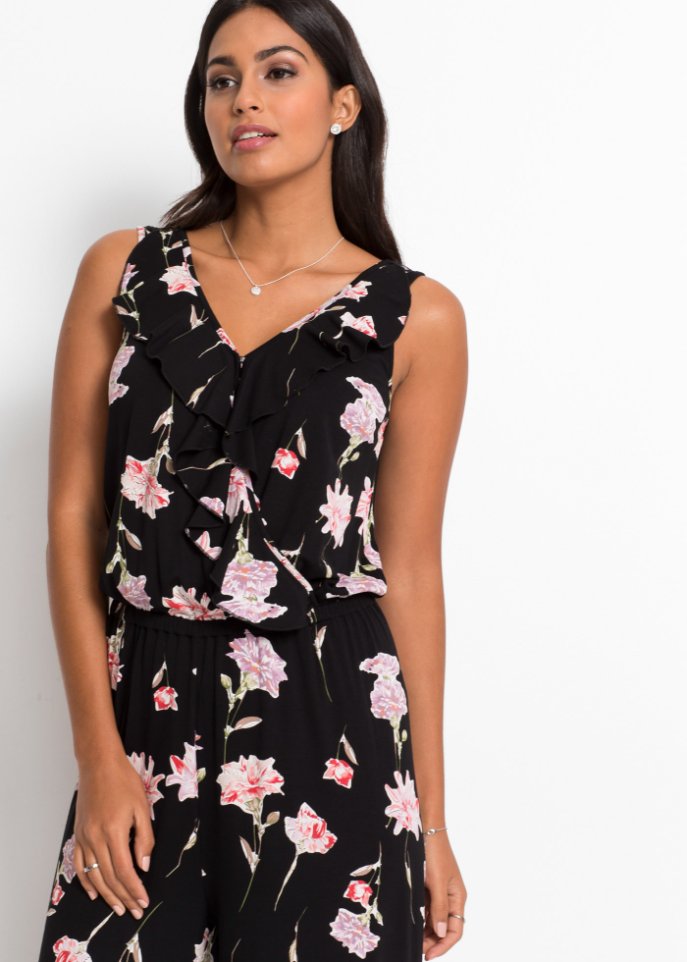 Geblümter Jersey-Jumpsuit