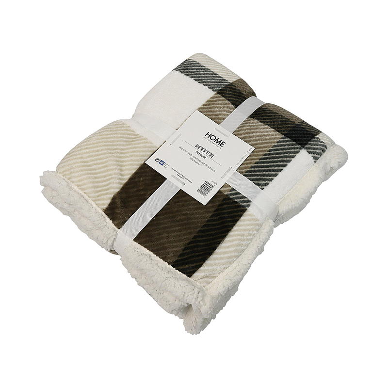 Home Sherpapledd 130x160 cm rutet beige