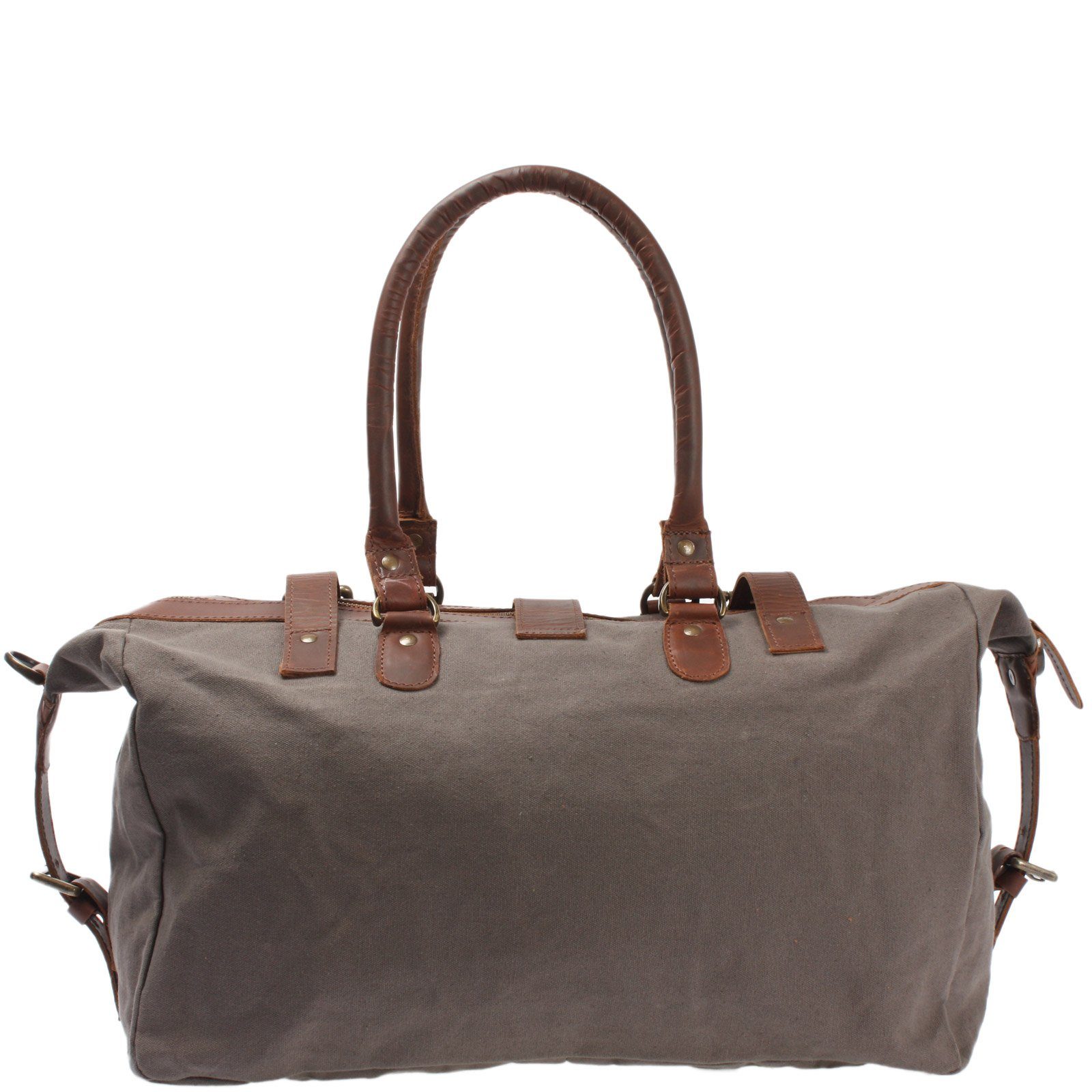 LECONI Weekender Handgepäck Damen Herren Leder Canvas LE2008
