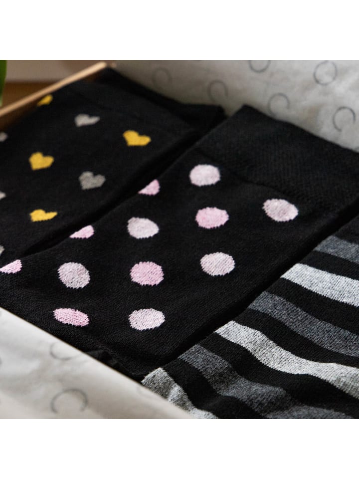 Occulto 10er Pack Muster Socken Rita in Schwarz günstig kaufen 35-38