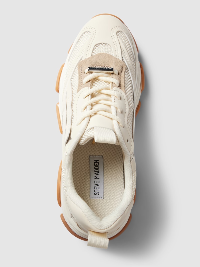 Sneaker mit Label-Print Modell 'POSESSION' in apricot
