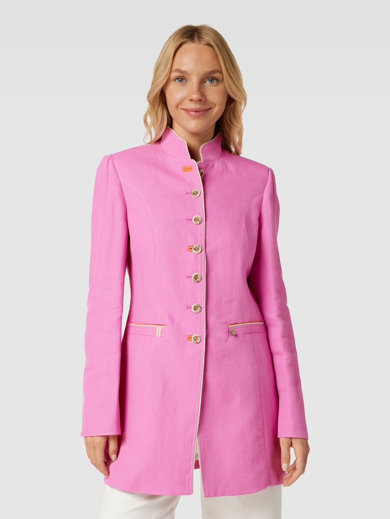 Blazer mit Stehkragen in pink