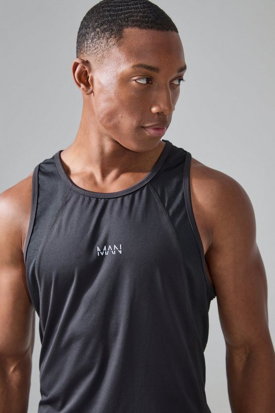Man Active Tanktop mit Mesh-Einsatz