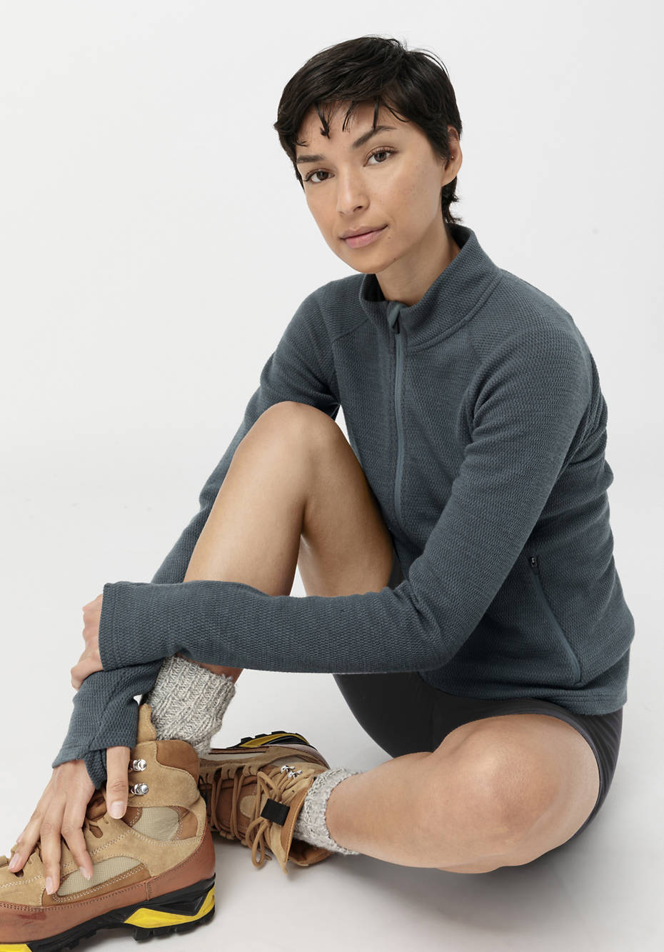 Performance Jacke aus Bio-Merinowolle mit Bio-Baumwolle