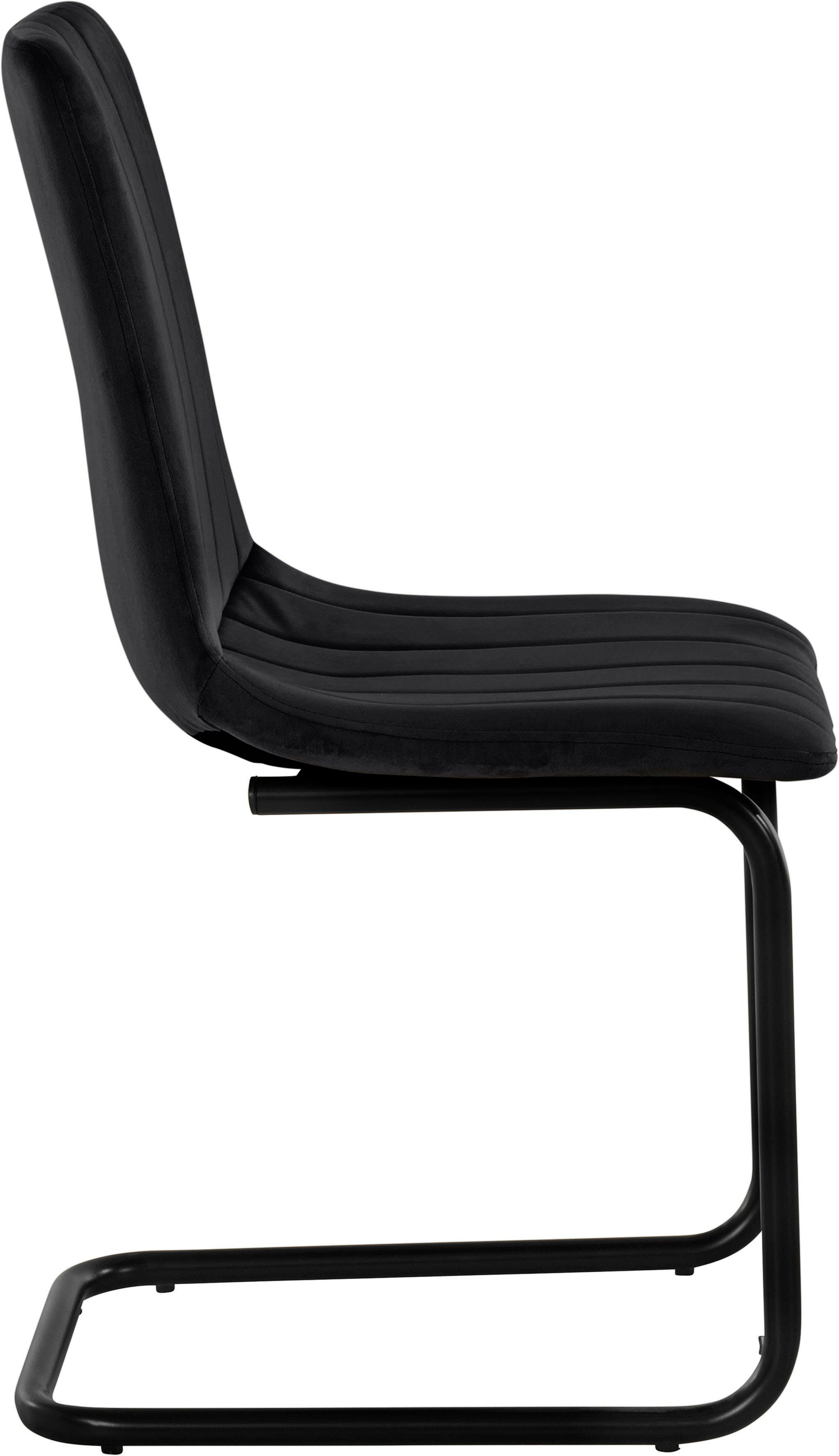 Leonique Freischwinger Marcela (2 St), mit Sitz in Veloursstoff, Nähte an der Sitzfläche, Sitzhöhe 48 cm