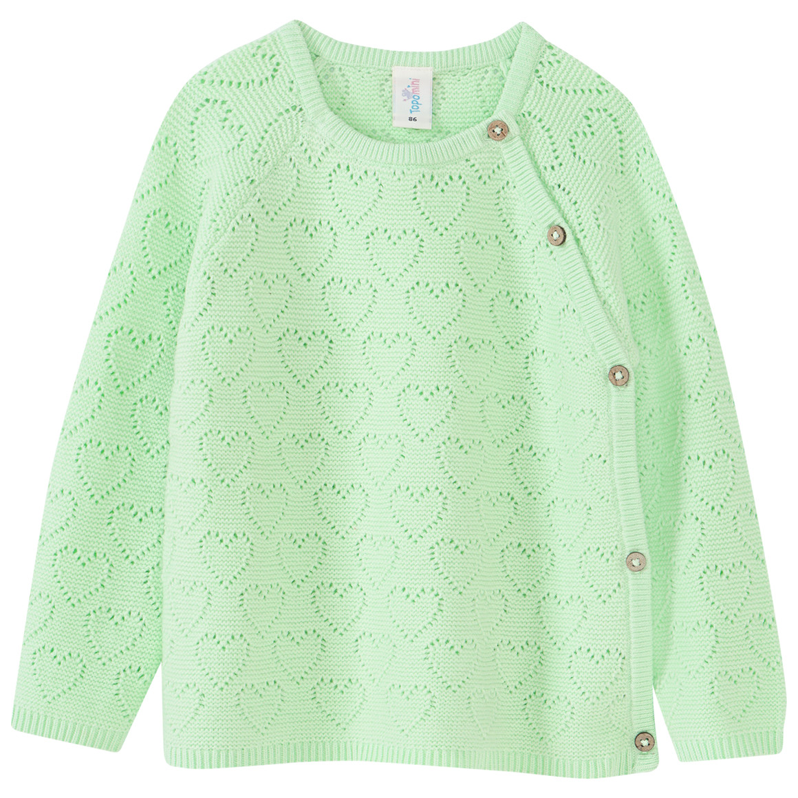 Baby Strickpullover mit Ajour-Muster