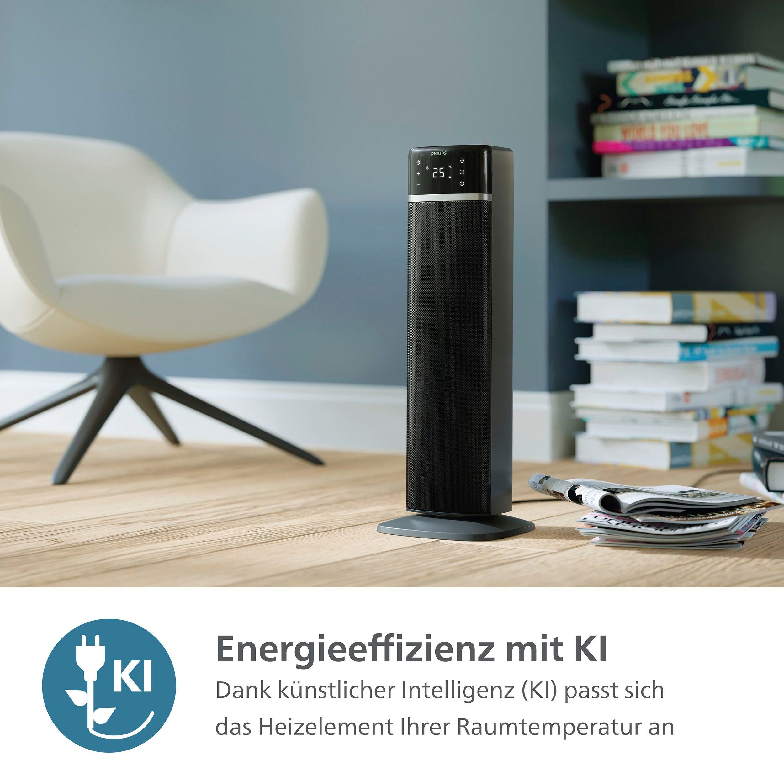 Philips Heizlüfter CX5120/11, 2000 W, Energiesparheizer 5000 Series, 5 integrierte Sicherheitsfunktionen