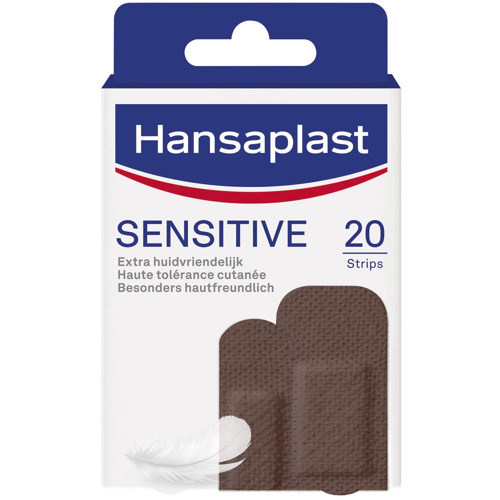 hansaplast Boite de 20 Pansements Sensitive Peaux Noires 2 formats Bandage, pansement, sparadrap