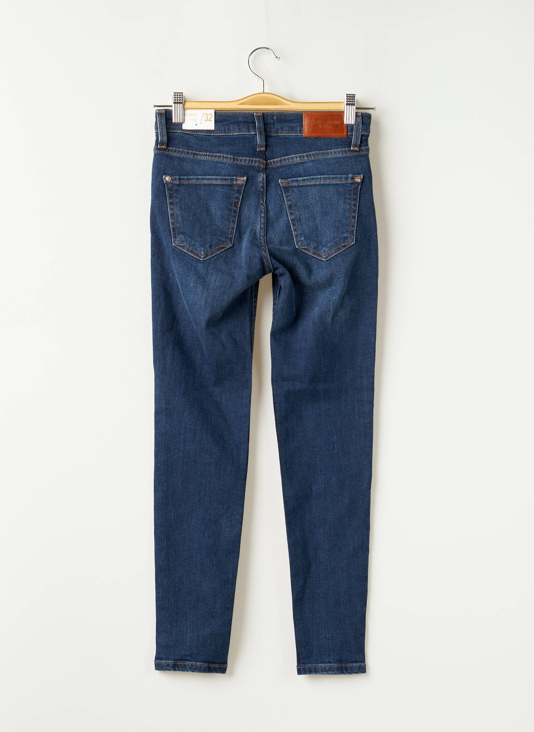 Mango Jeans Skinny Femme couleur bleu