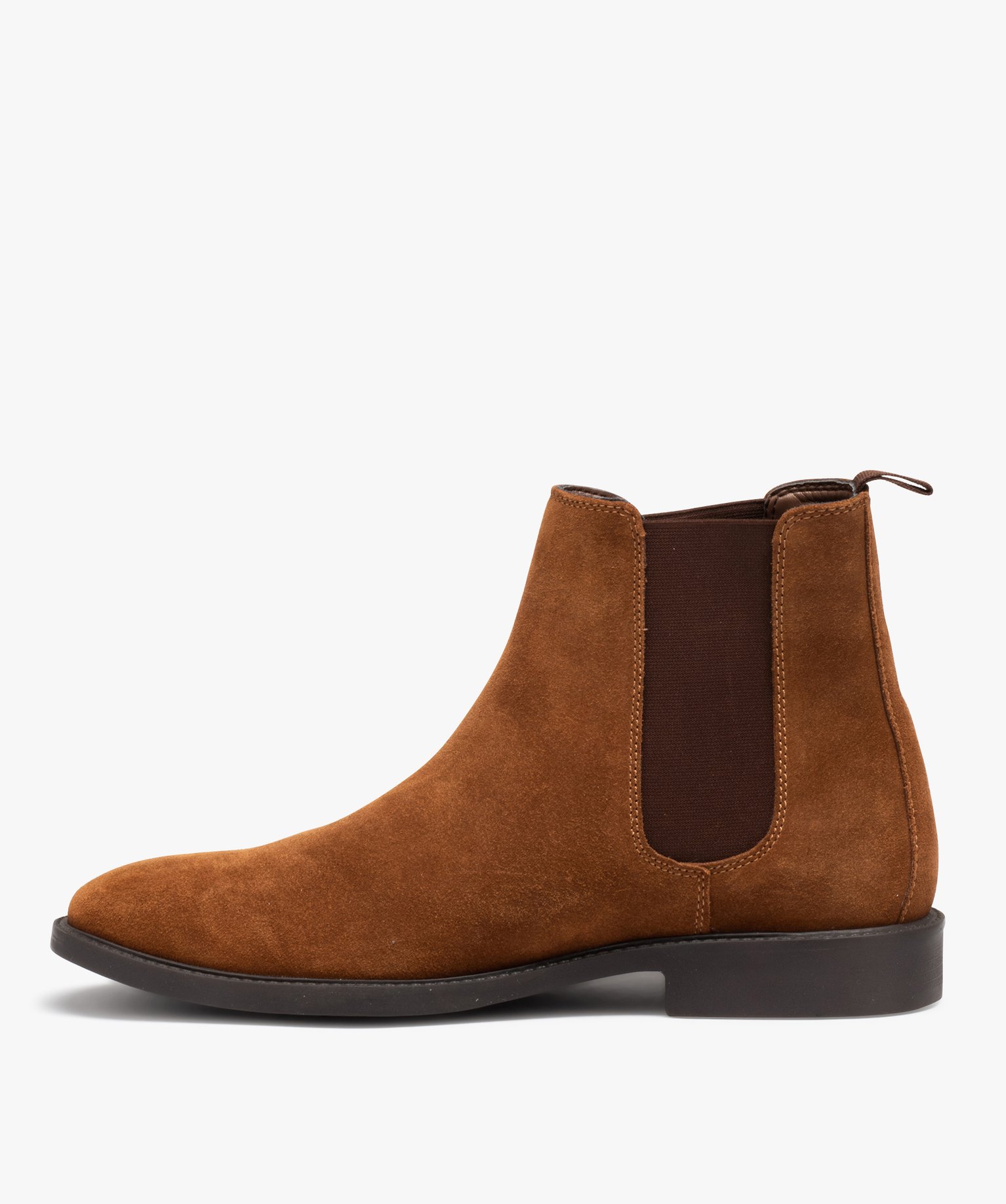 Boots homme dessus en cuir velours uni - Taneo cognac | GEMO