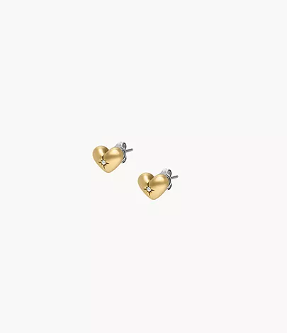 Fossil Ohrstecker Sadie All My Love Heart Edelstahl goldfarben