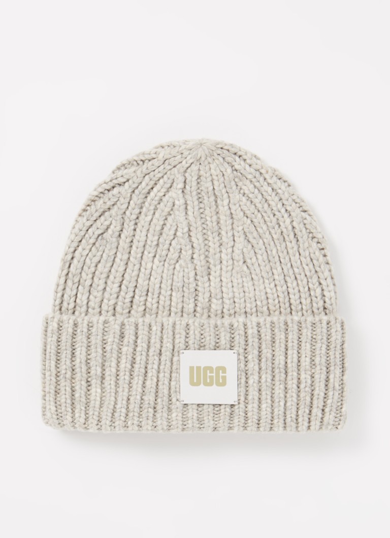 UGG  Chunky Rib muts in wolblend met logo