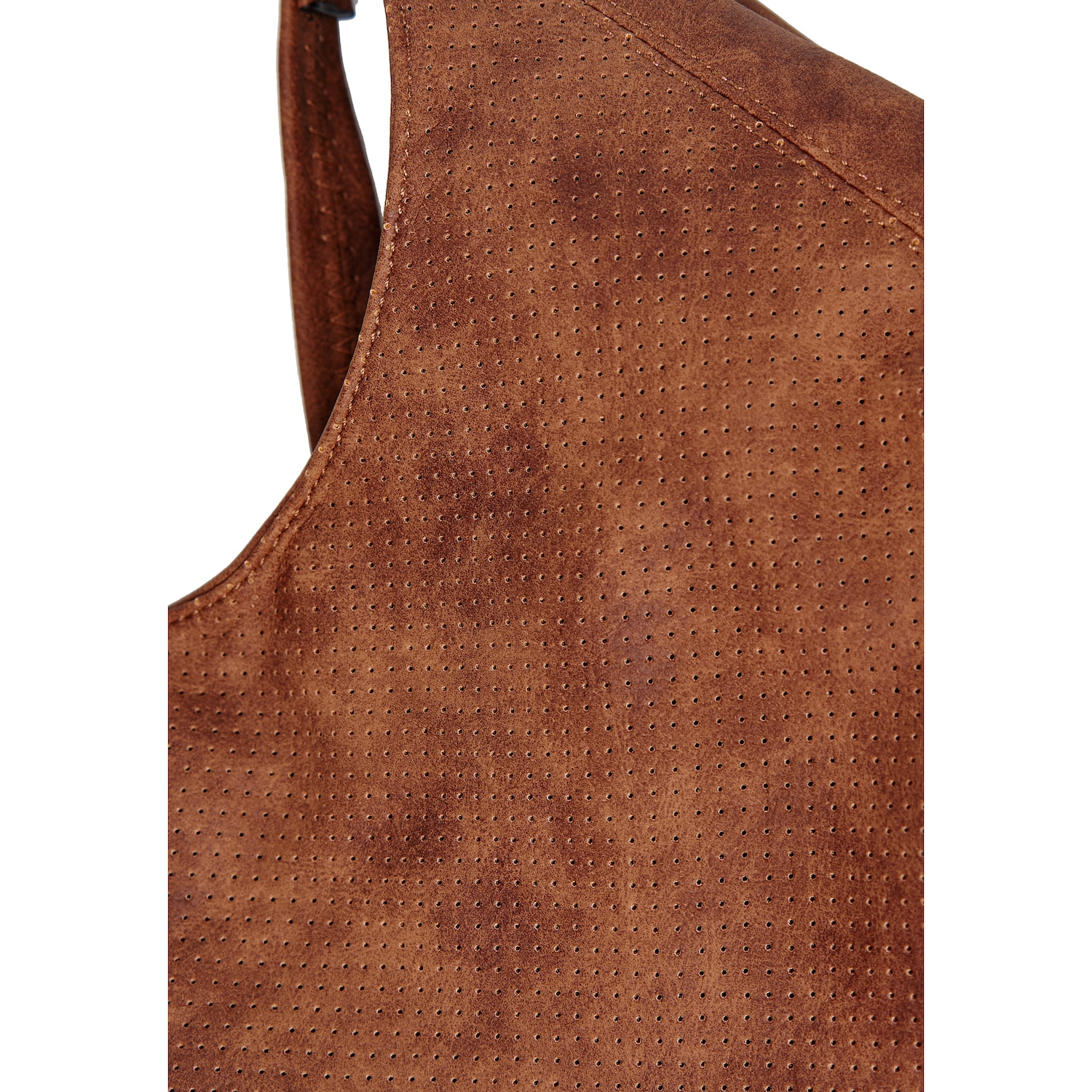 Schultertasche mit aufwendigen Tragegriffen und feinem Lasercut