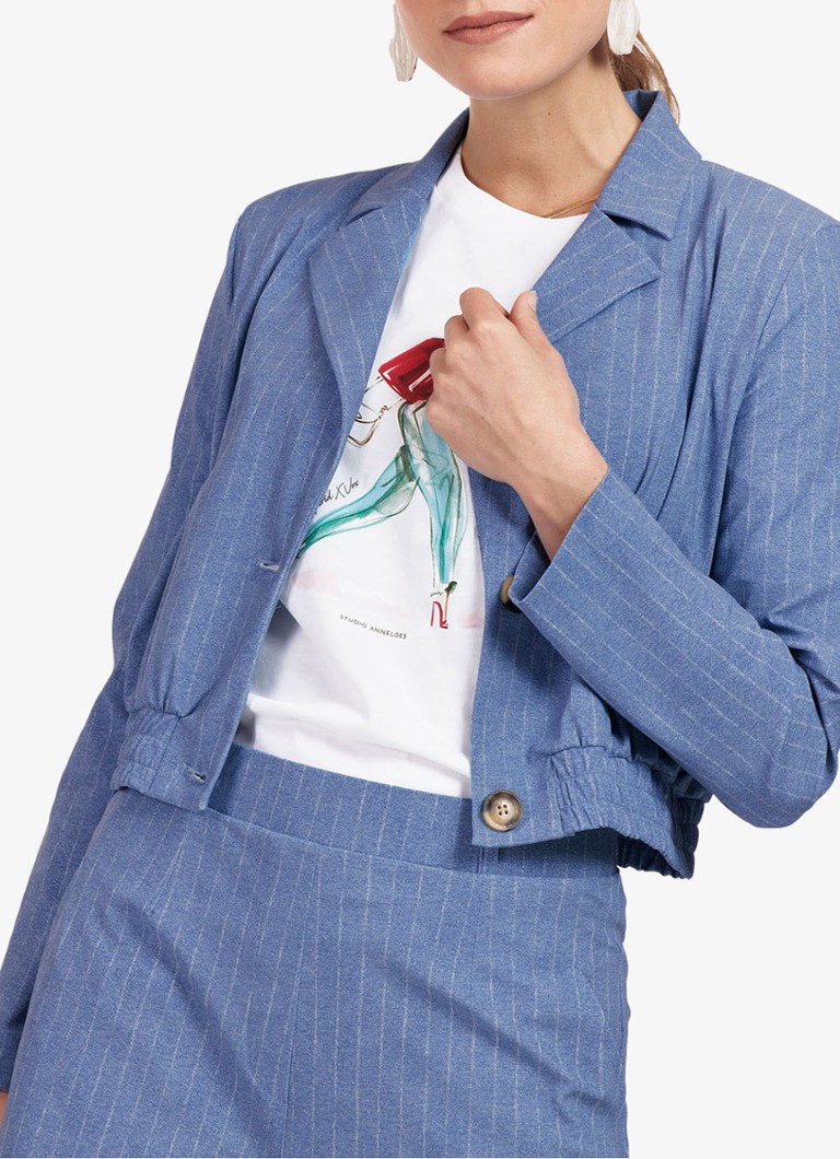 Blazer court Ruby de Studio Anneloes à imprimé rayé