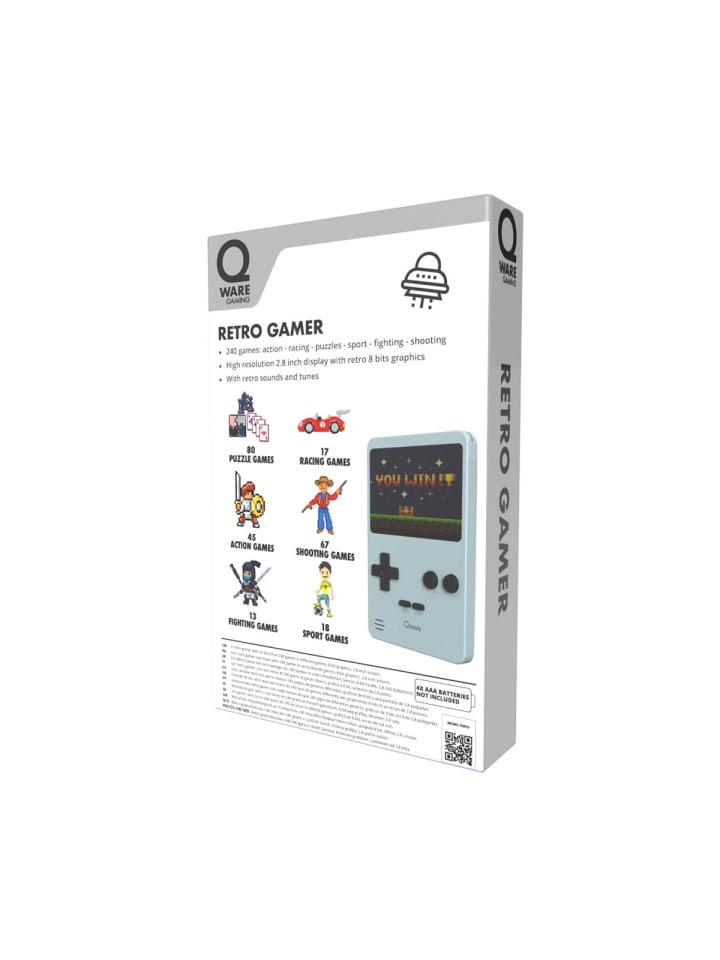 COFI 1453 Qware Retro Spielkonsole Handheld 240 Spiele für unterwegs in Grau günstig kaufen onesize