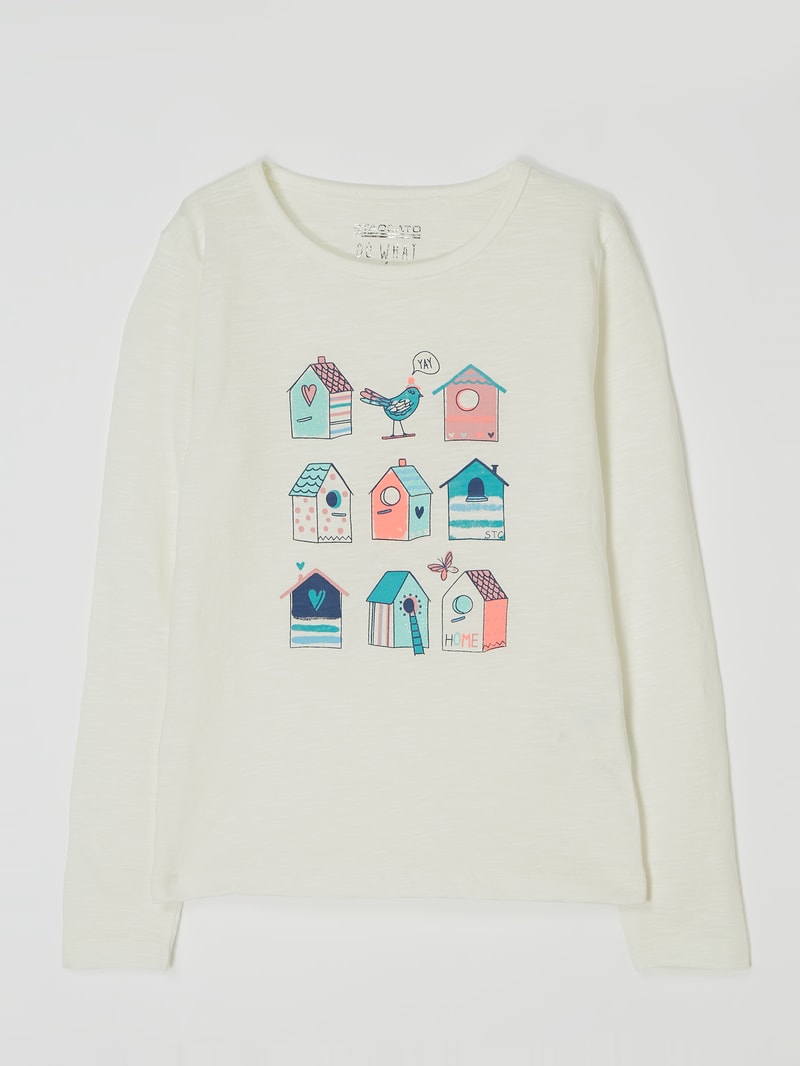 T-Shirt aus Slub Jersey in offwhite