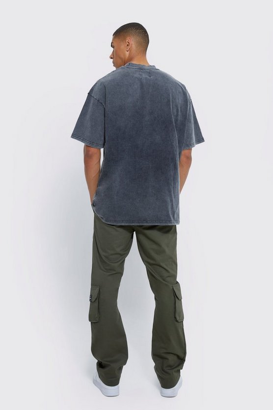 Slim-Fit Colorblock Schlag Cargo-Hose