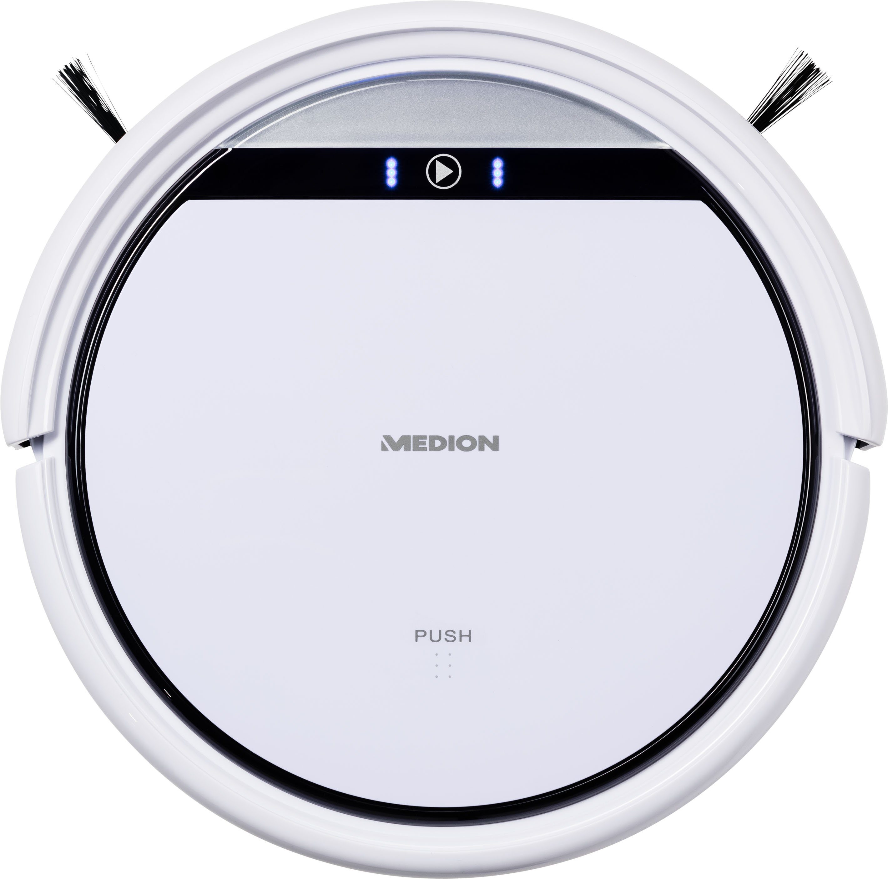 Medion® Saugroboter E 30 MD 18500, weiß, vollautomatische Reinigung, Timer-Funktion, Tierhaar optimiert“