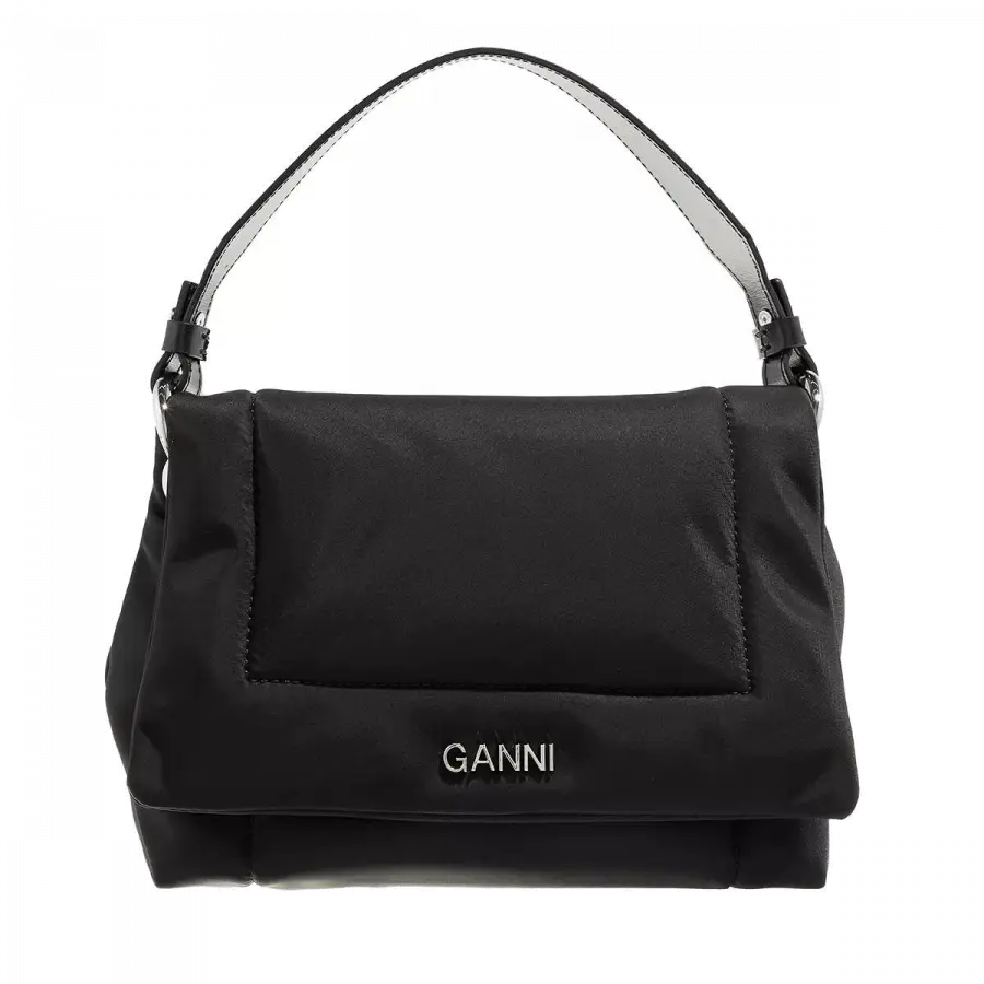 Ganni - Ganni Shoulder Bags Leder Black - schwarz