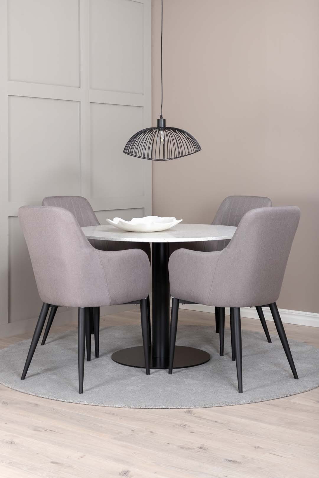 ebuy24 Essgruppe Razzia Essgruppe Tisch weiß und 4 Comfort Stühle g