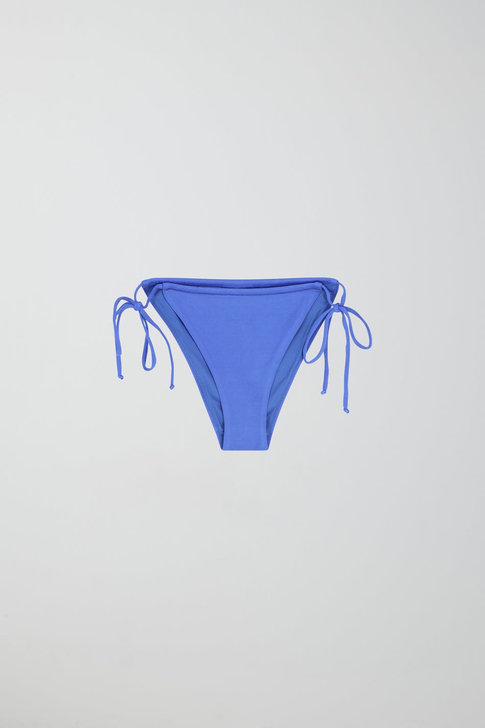 Shiny ruched tie bikini brief
