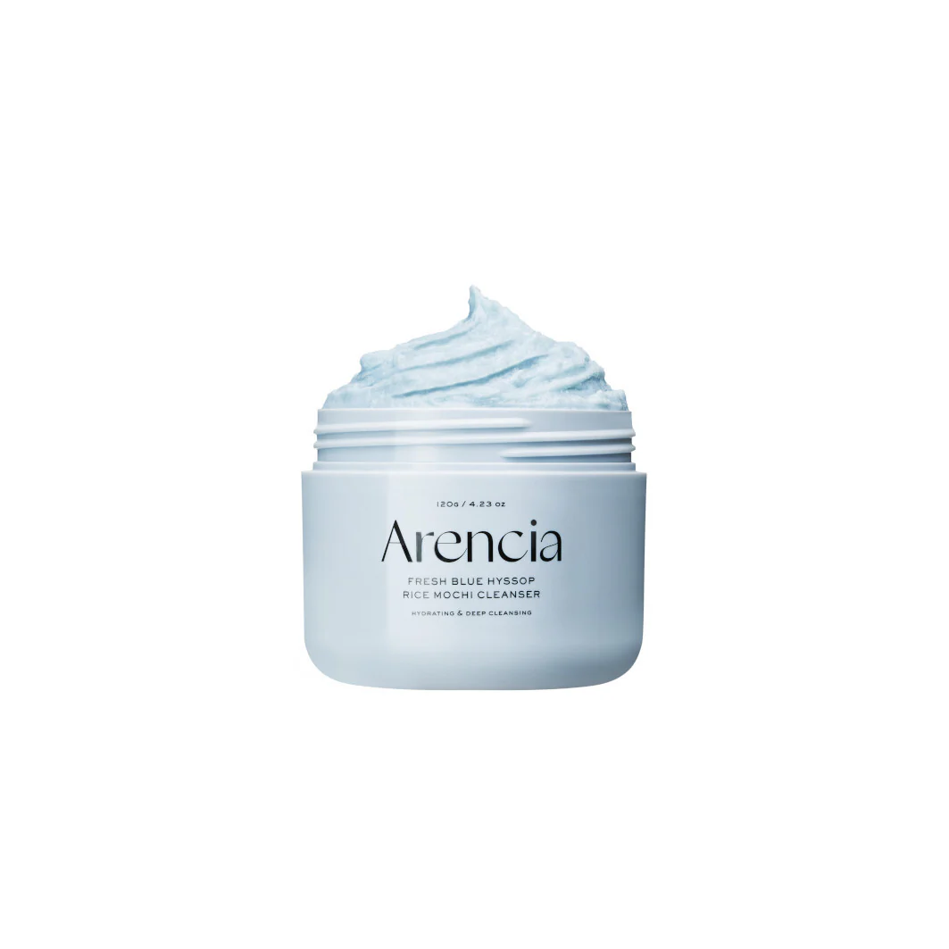 RICE MOCHI Fresh Blue Hyssop Rice Mochi Cleanser - Αφρός καθαρισμού προσώπου, τζελ προσώπου που μειώνει τις ατέλειες