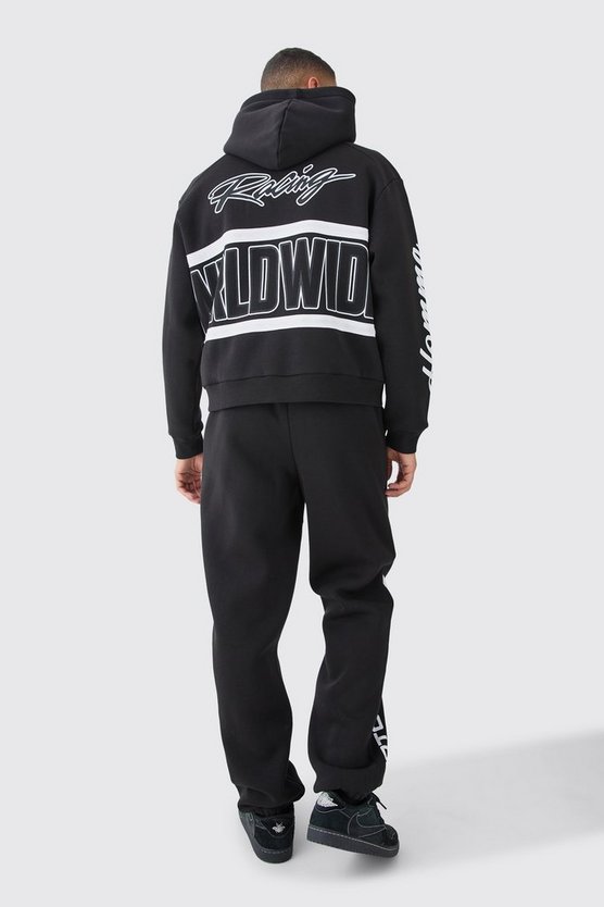 Oversize Jogginghose mit Moto-Applique