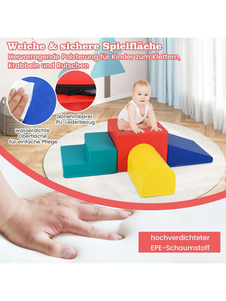 COSTWAY 4 TLG. Schaumstoffbausteine in Rot günstig kaufen onesize