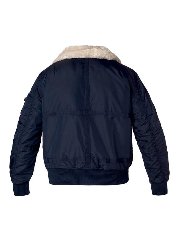 ALPHA INDUSTRIES, Blouson B15, Regular Fit,  Mikrofaser warmgefüttert, blau
