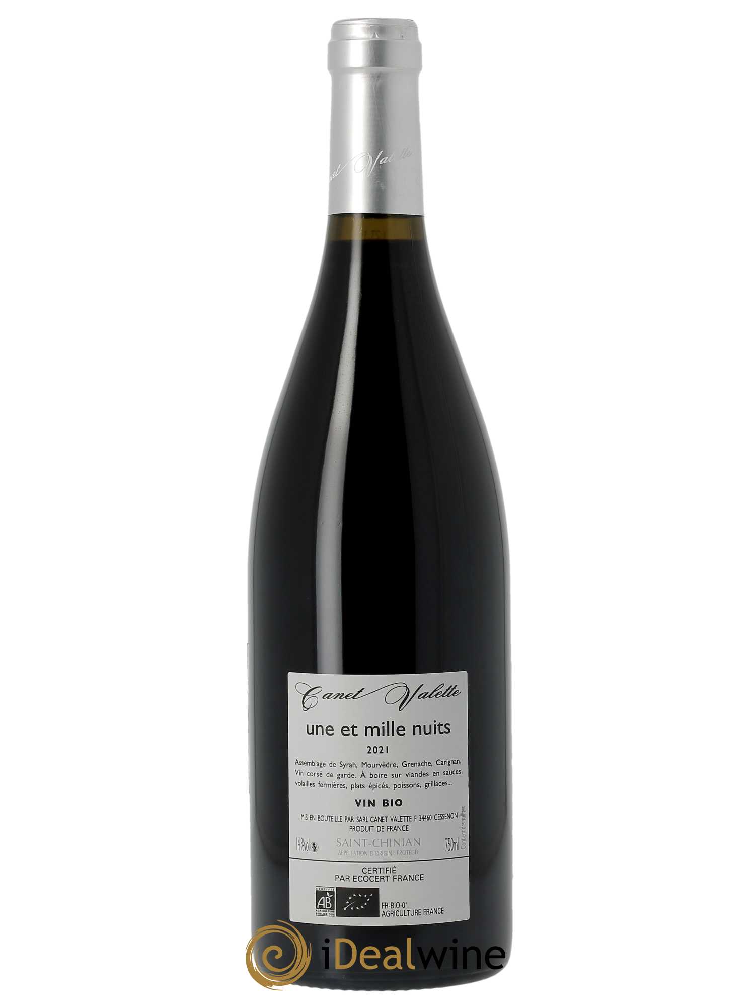 Saint-Chinian Une et mille nuits Canet-Valette (Domaine)  2021 - Lot de 1 Bouteille