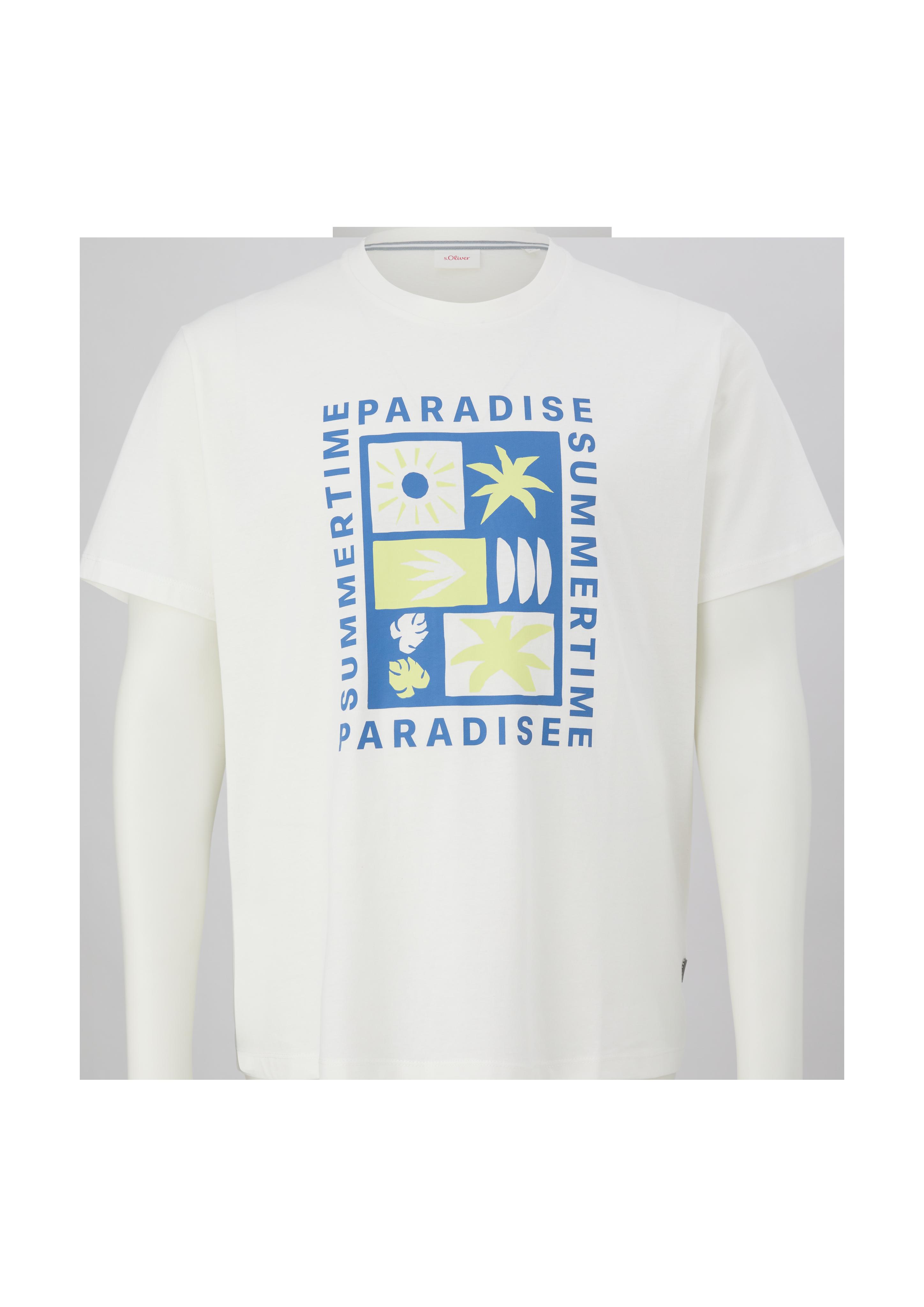 Baumwollshirt mit Frontprint  2135542-01D2