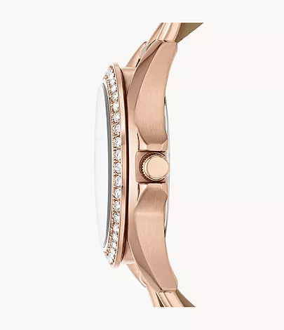 Fossil Damenuhr Riley Leder Beige