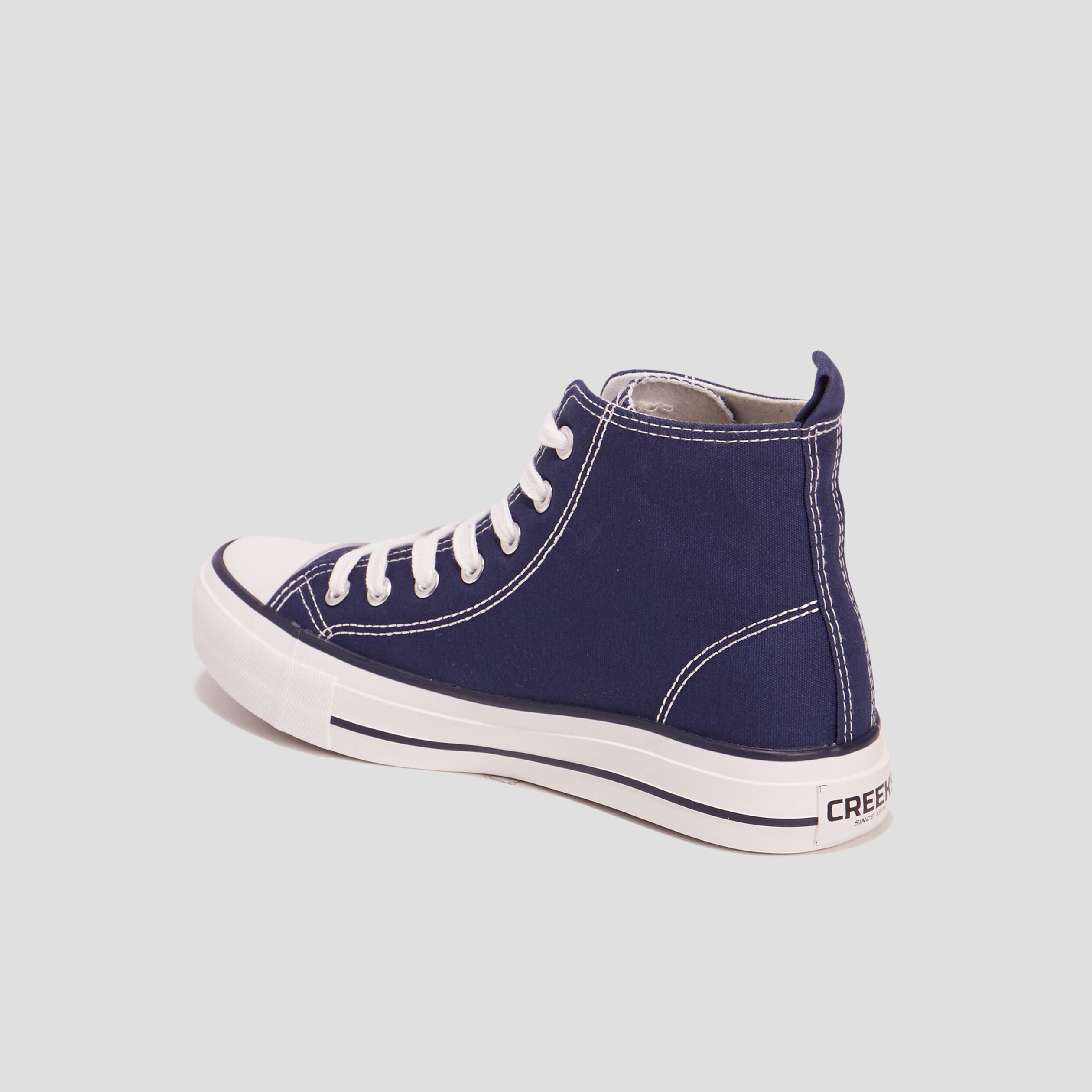 Baskets montantes en toile Creeks bleu marine femme | La Halle