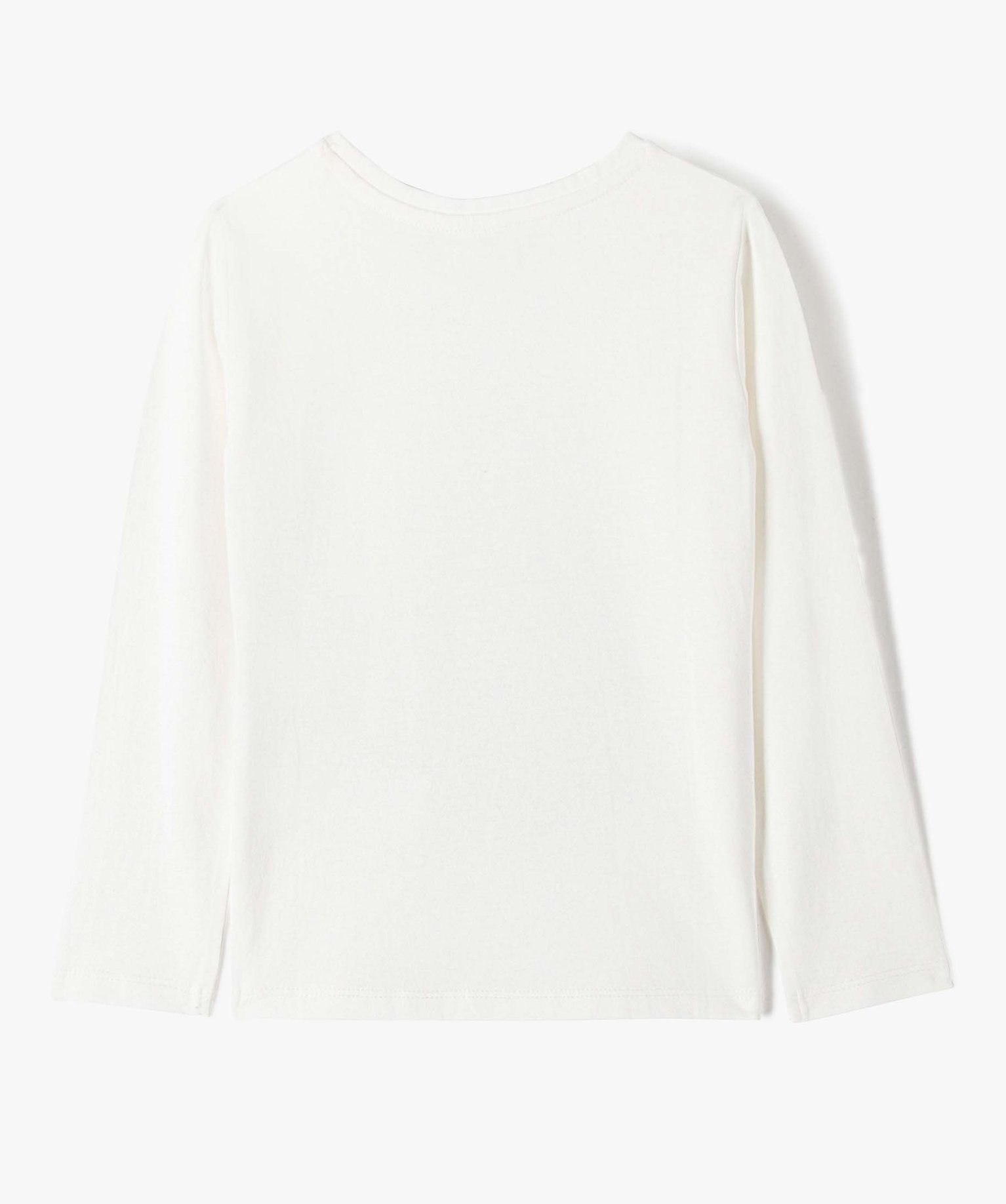 Tee-shirt de Nol fille à manches longues et sequins réve... ecru | GEMO
