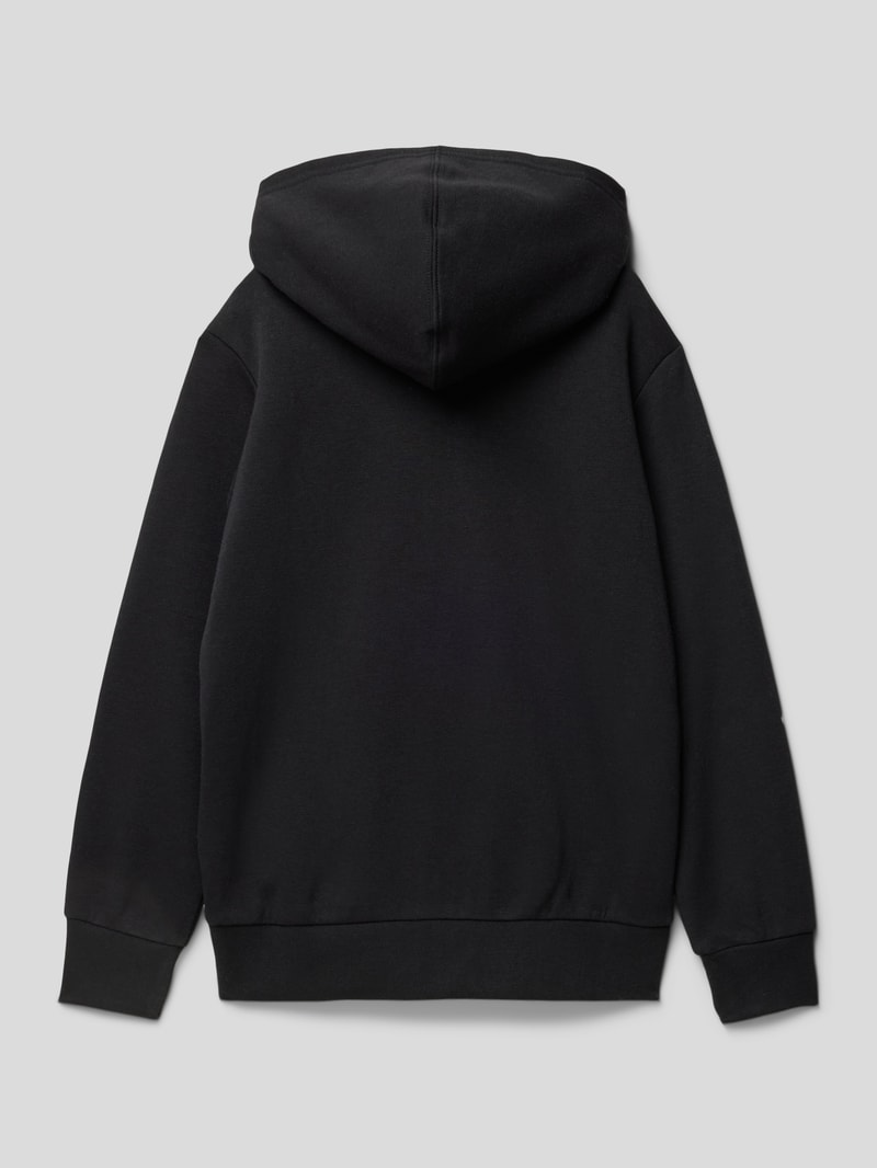 Sweatjacke mit Logo-Print in schwarz