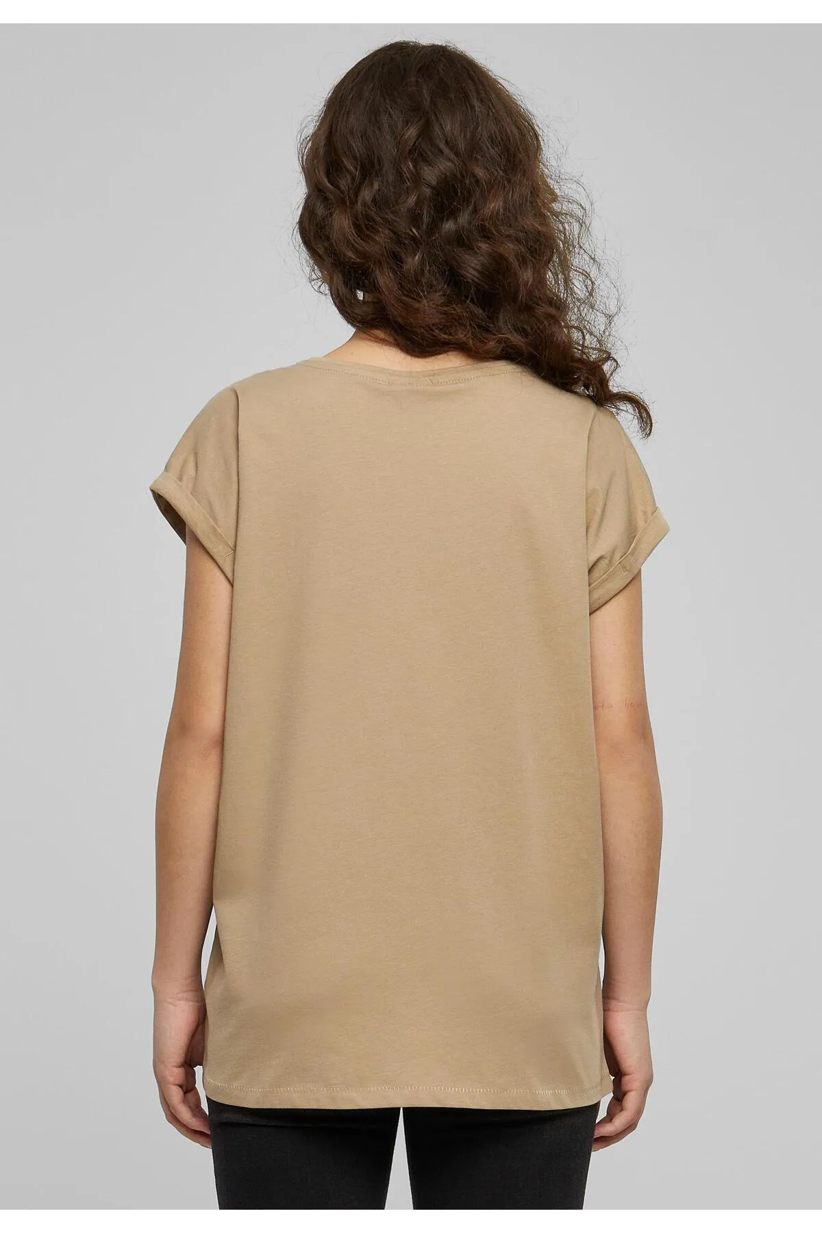 Urban Classics  Damen T-Shirt mit verlängerter Schulterpartie für Damen
