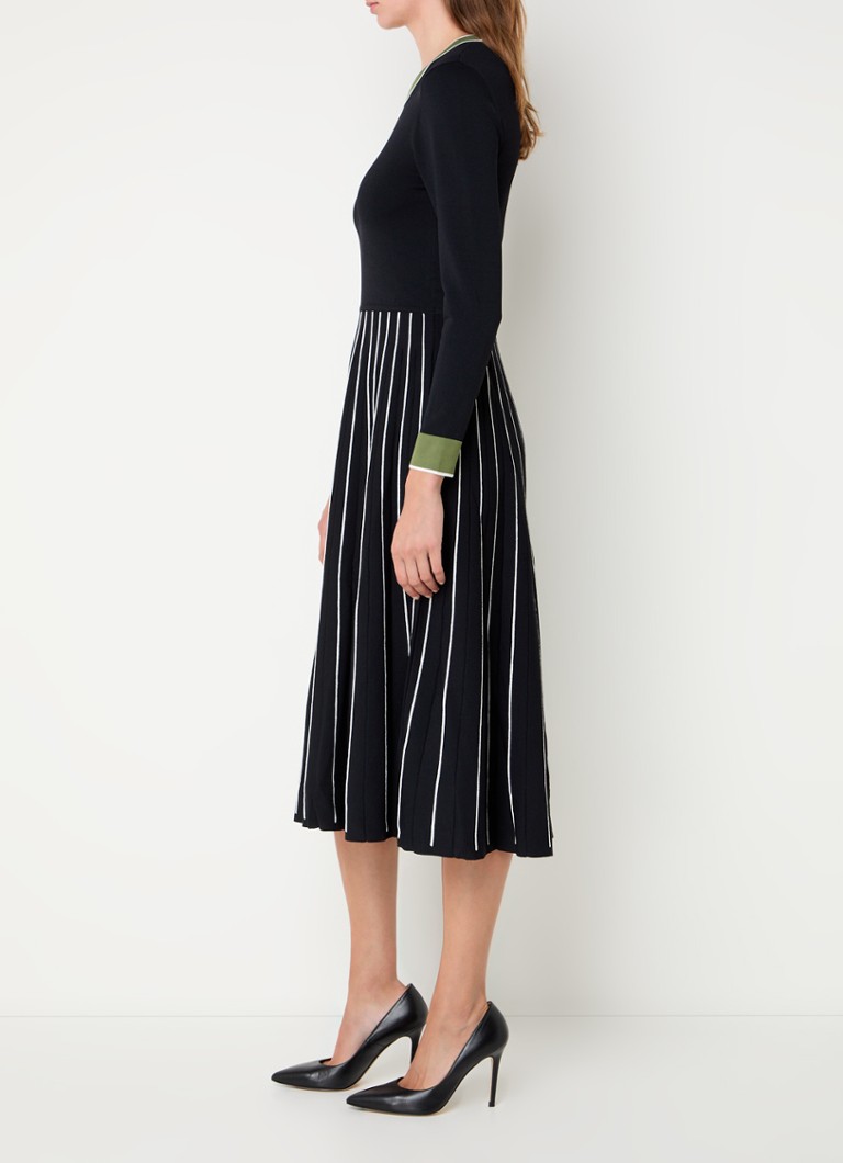 Abito midi in maglia fine Fara di LKBennett con righe stampate