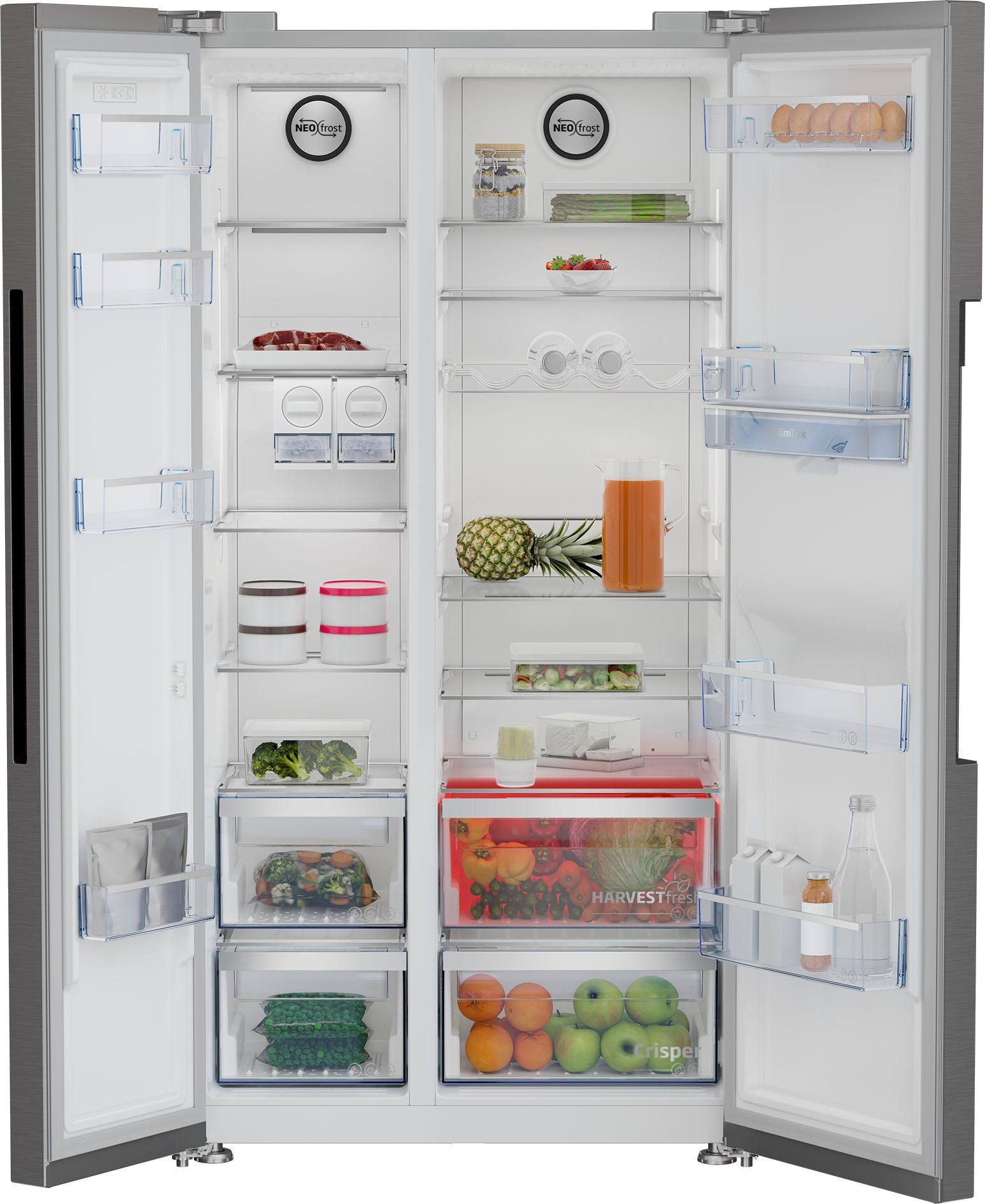 BEKO Side-by-Side GN163241XBN, 179 cm hoch, 91 cm breit