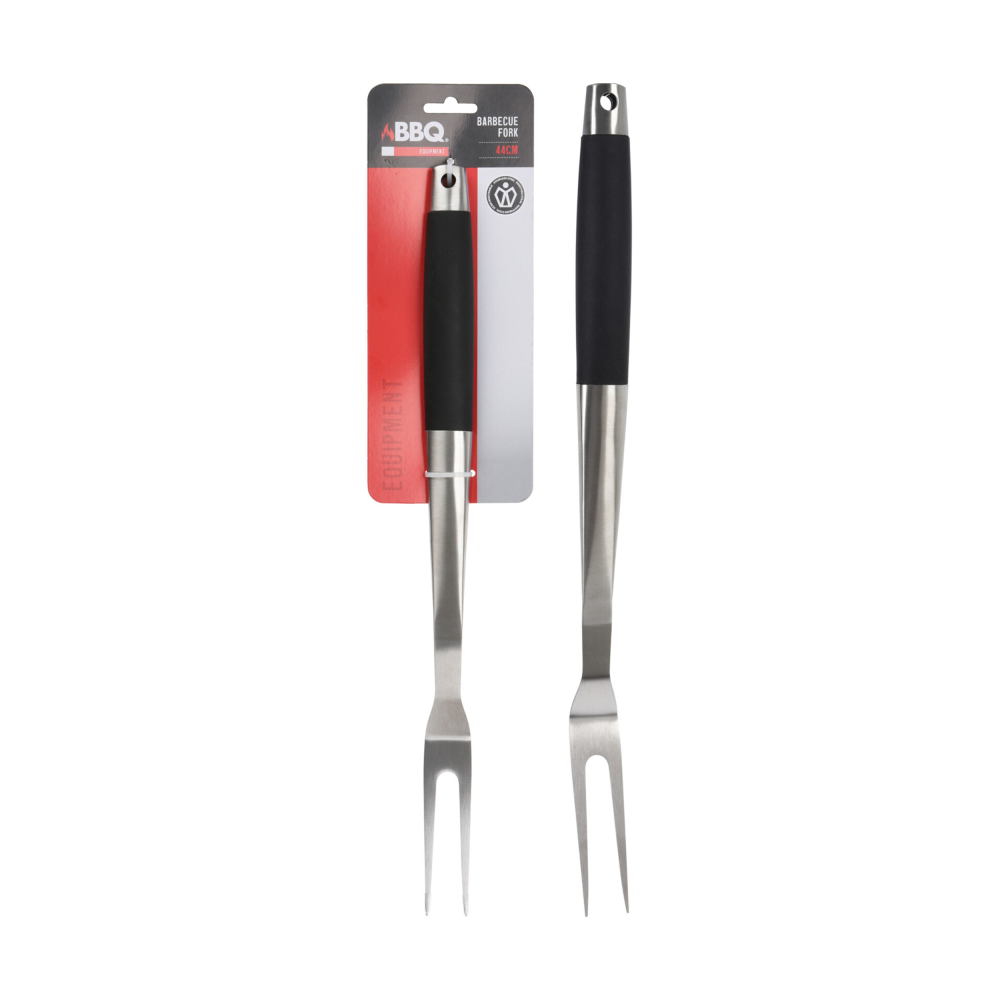 Grillgabel BBQ silberfarben/