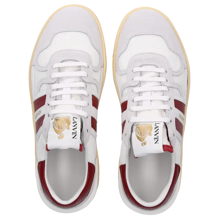 Lanvin - Sneaker low MESH CLAY Veloursleder - weiß