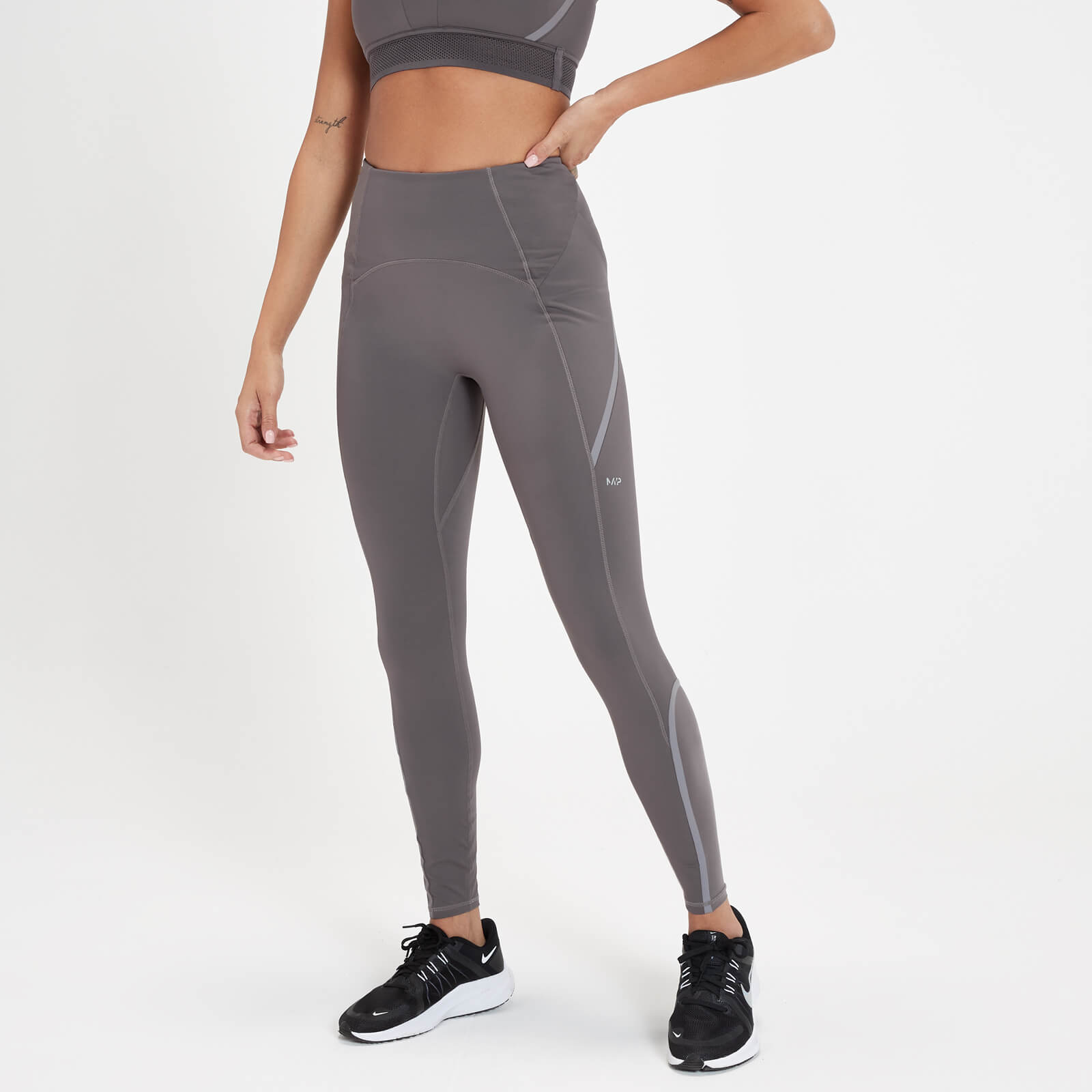 Legging réfléchissant MP Velocity Ultra pour femmes – Gris galet