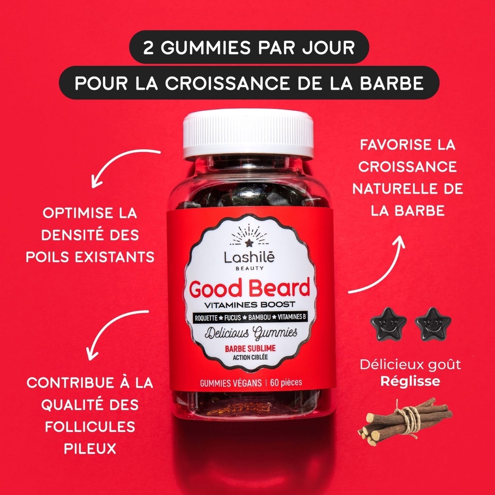 lashilé Good Beard Complément alimentaire Cheveux